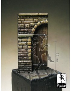 Medieval arch simple with door