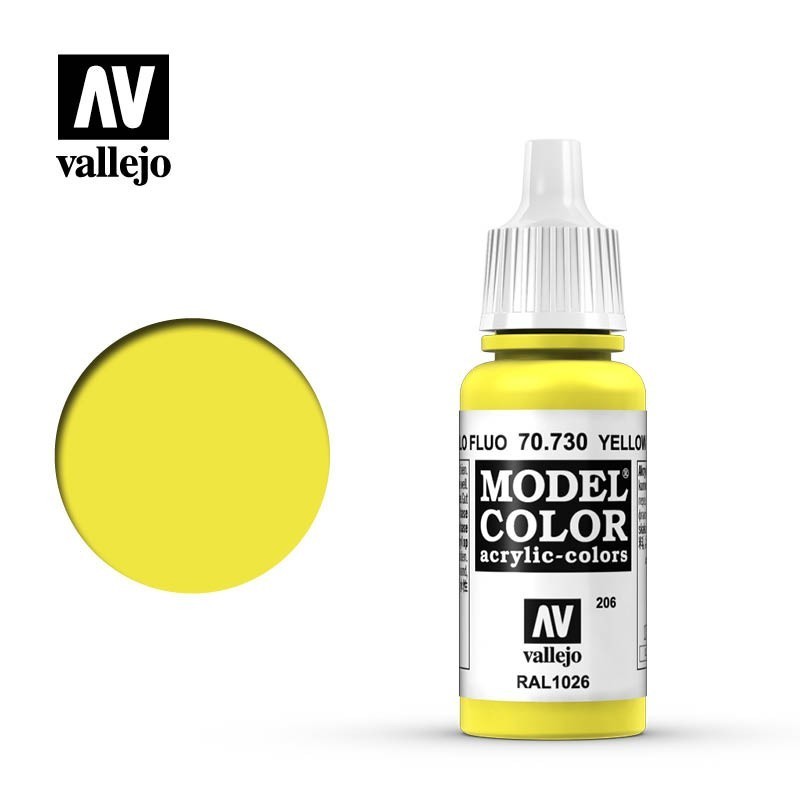 MODEL Color: Yellow Fluo - colore acrilico 17 ml