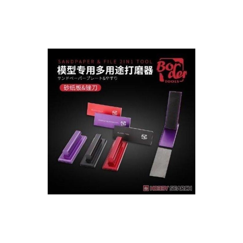 Carta abrasiva e supporto, utensile 2 in 1 viola, tipo finitura