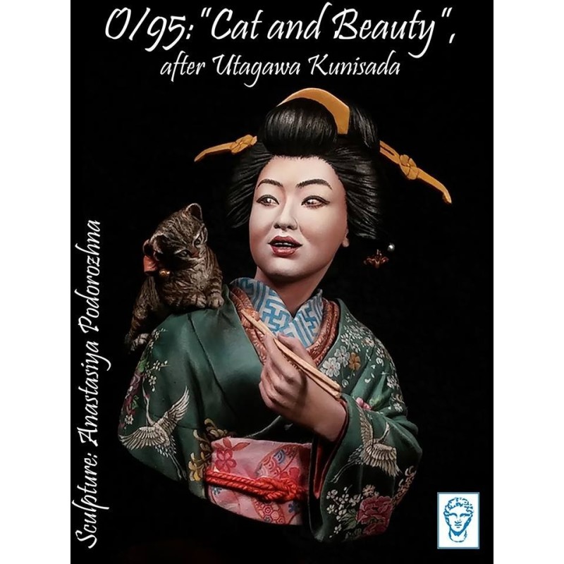 CAT AND BEAUTY, after Utagawa Kunisada (200mm)