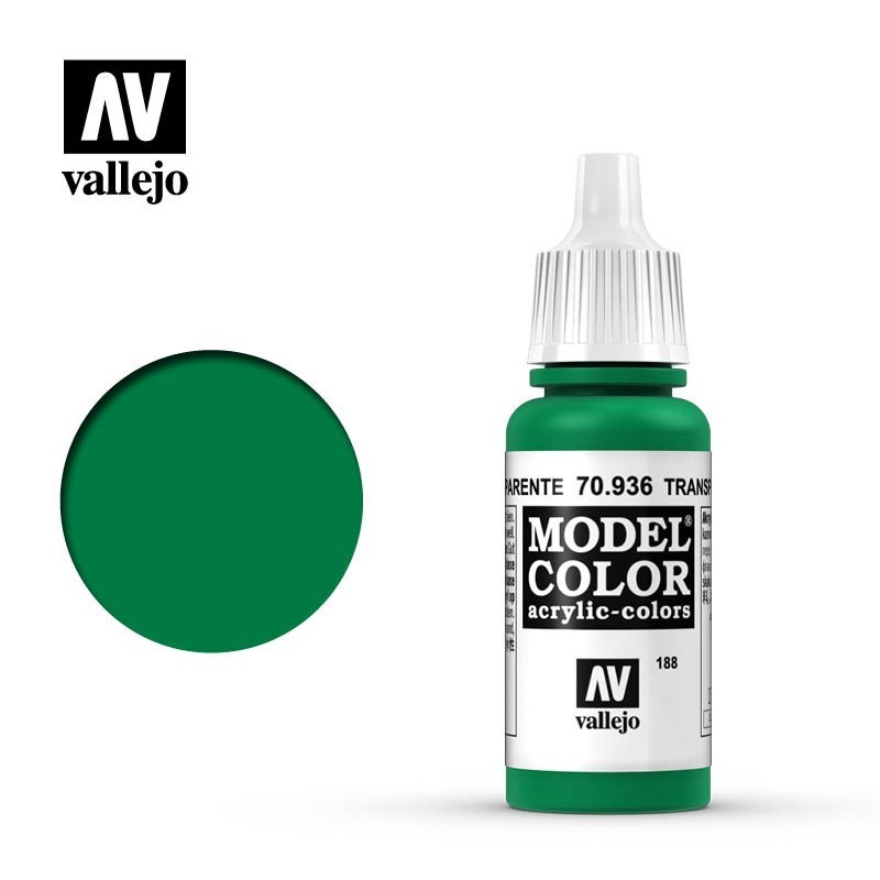 MODEL Color Transparent Green - colore acrilico 17 ml