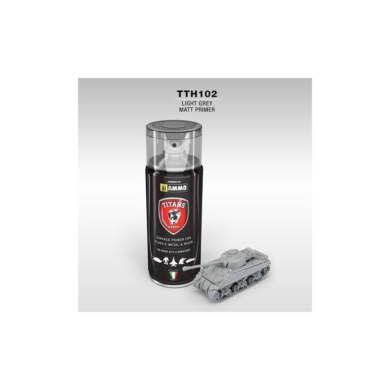PRIMER Grigio Chiaro Opaco - 400ml Spray per plastica, metallo e resina