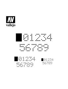 Stencils Digital Numbers 2