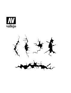 Stencils Cracked Wall 2