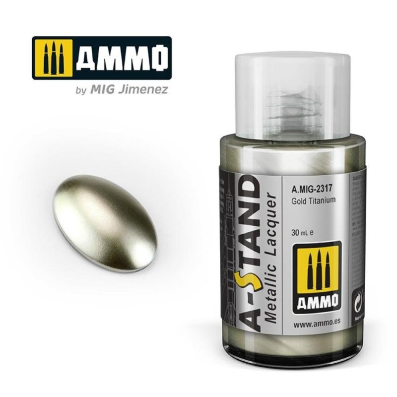 A-STAND Gold Titanium - 30ml colore a smalto per aerografo