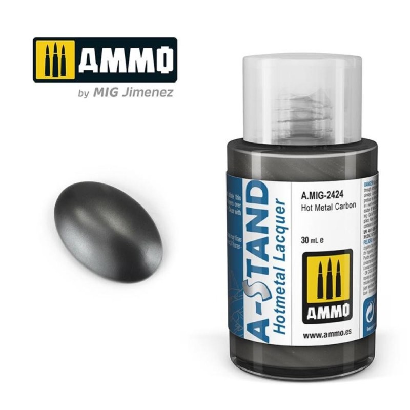 A-STAND Hot Metal Carbon - 30ml colore a smalto per aerografo