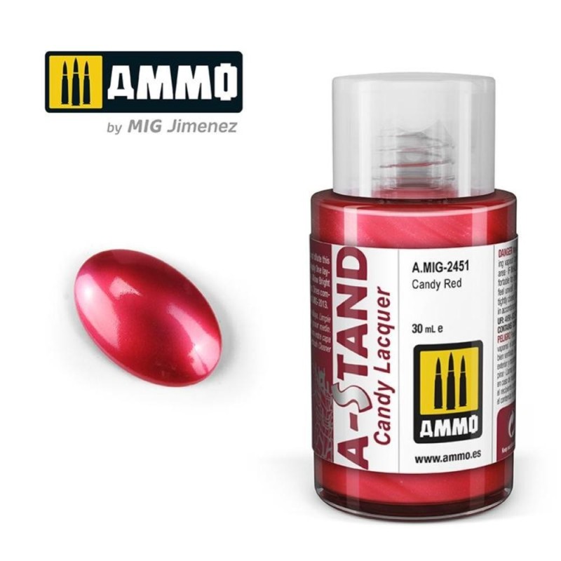A-STAND Candy Red - 30ml colore a smalto per aerografo