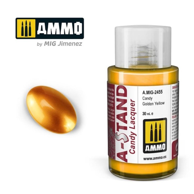 A-STAND Candy Golden Yellow - 30ml colore a smalto per aerografo