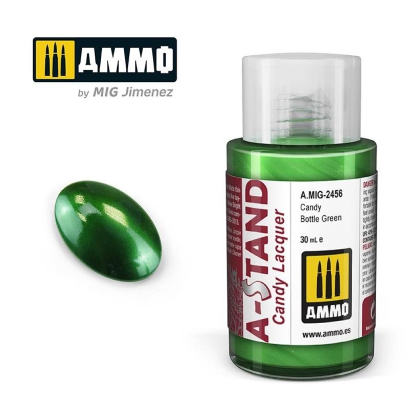 A-STAND Candy Bottle Green - 30ml colore a smalto per aerografo