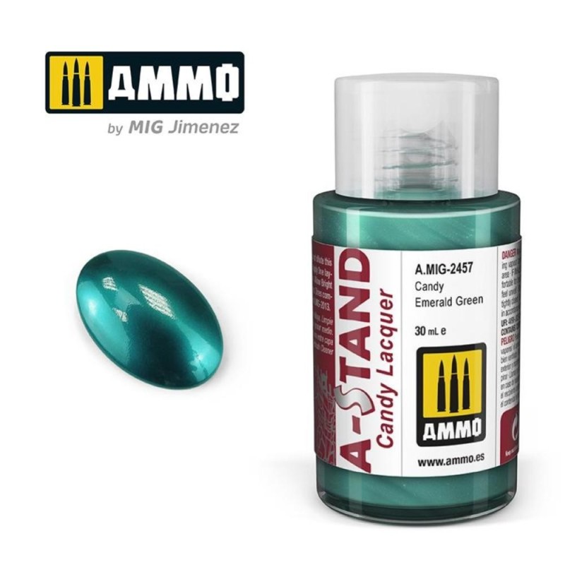 A-STAND Candy Emerald Green - 30ml colore a smalto per aerografo