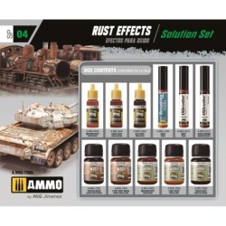RUST EFFECTS. SOLULTION SET (3 jar 10 mL, 3 jars 17 mL & 5 jars 35 mL)