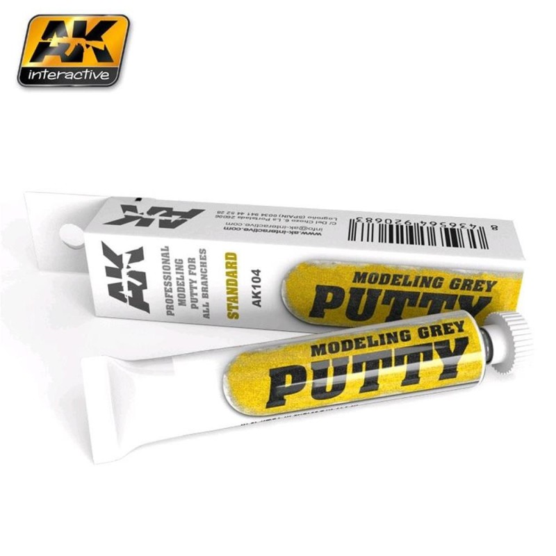 Stucco per modellismo a pasta grigia, durezza standard (20ml/ 39gr)