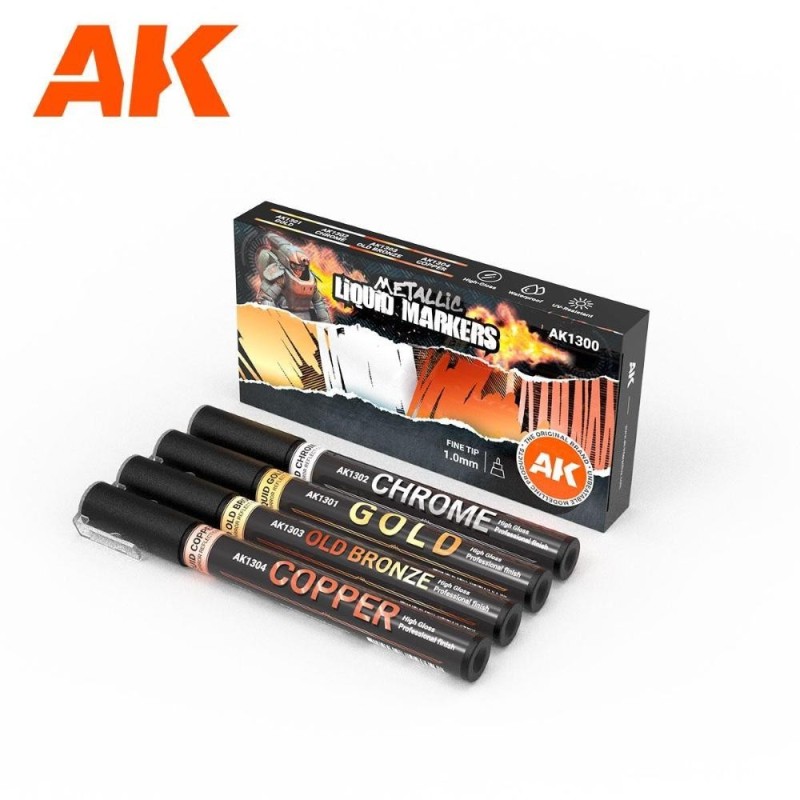 METALLIC Markers (Set di 4 pennarelli metallici)