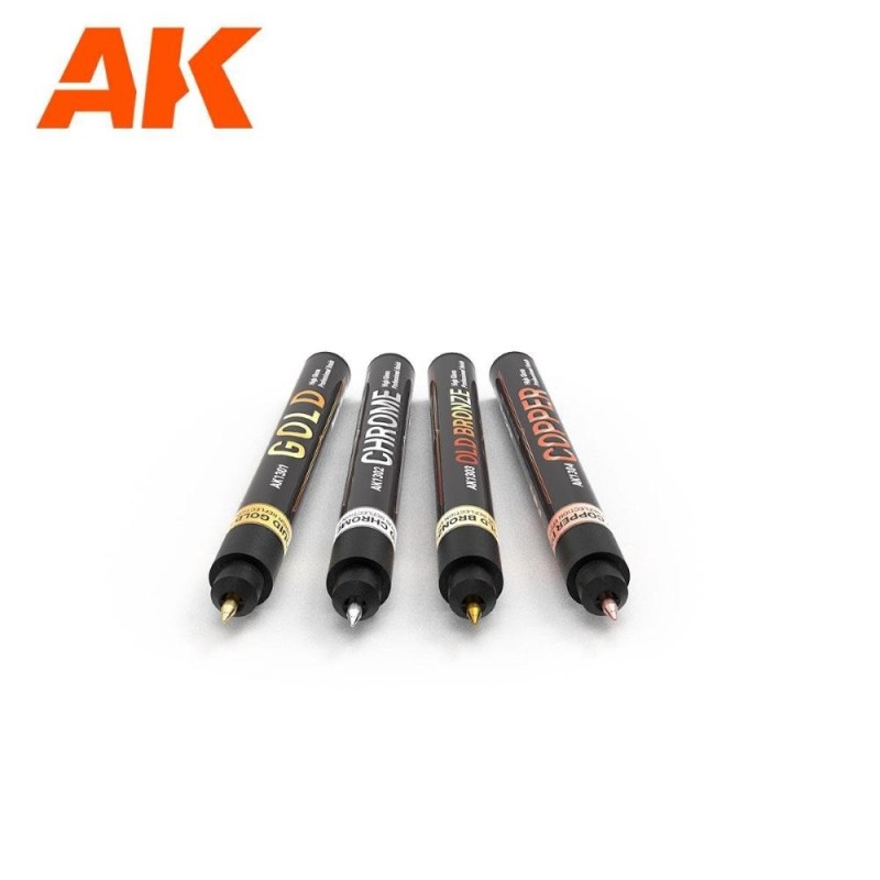 METALLIC Markers (Set di 4 pennarelli metallici)