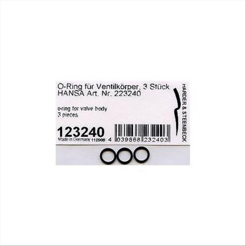 O-ring for valve body + fPc valve, unit 3 pcs, for all H&S