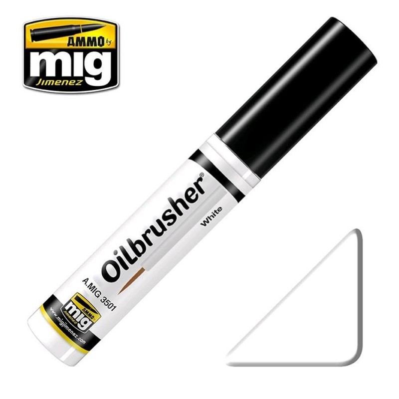 OILBRUSHER colore BIANCO (colore ad olio pre-diluito con pennello applicatore nel tappo)