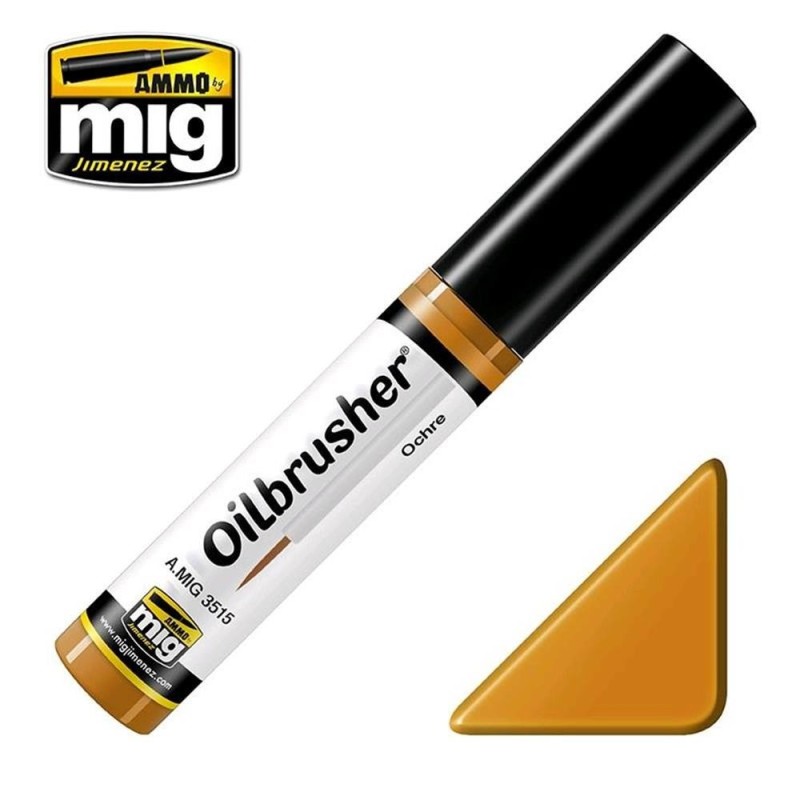 OILBRUSHER colore OCRA (colore ad olio pre-diluito con pennello applicatore nel tappo)