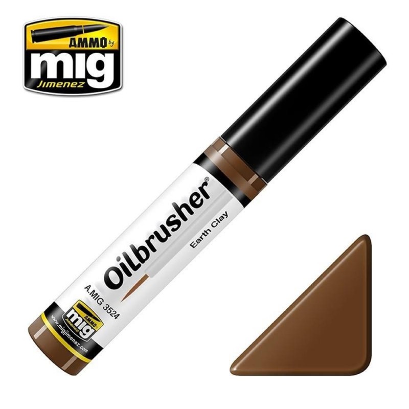 OILBRUSHER colore TERRA ARGILLOSA (colore ad olio pre-diluito con pennello applicatore nel tappo)