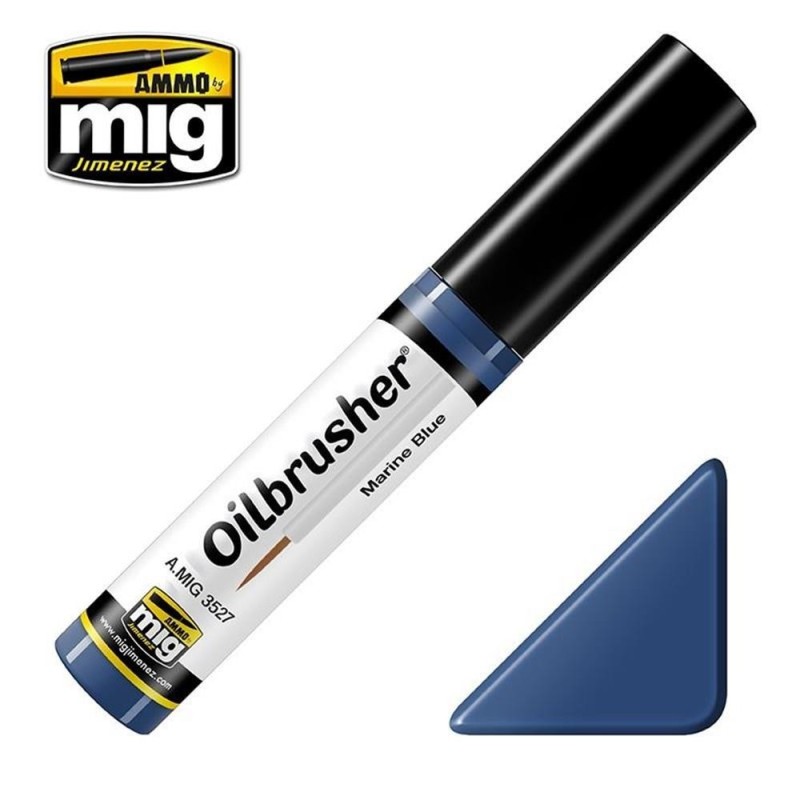 OILBRUSHER colore BLU MARINA (colore ad olio pre-diluito con pennello applicatore nel tappo)