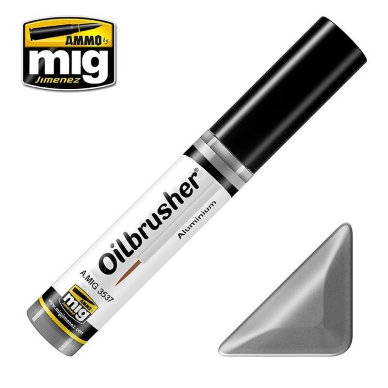 OILBRUSHER colore ALLUMINIO (colore ad olio pre-diluito con pennello applicatore nel tappo)