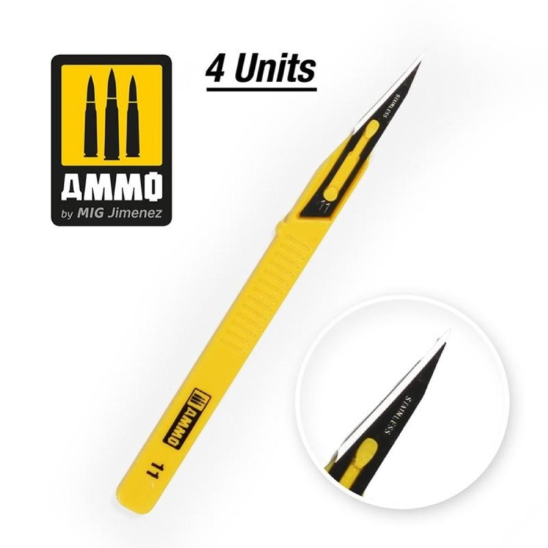 Mini Blade Straight – 4 pcs. - 4 scalpels in plastic bag