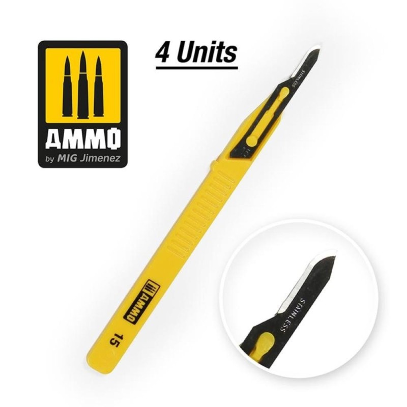 Mini Blade Curved – 4 pcs. - 4 scalpels in plastic bag