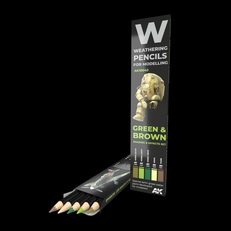 Matita acquarellabile SET GREEN AND BROWN CAMOUFLAGES