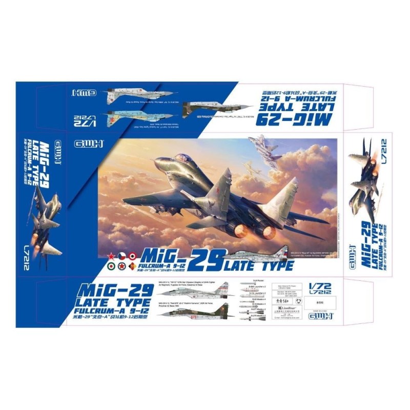 GREAT WALL HOBBY: 1/72 MIG-29 9-12 Late Type Fulcrum
