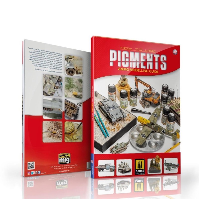 How to use Pigments - AMMO Modelling Guide - Libro in inglese, copertina morbida, 168 pagine con foto a colori di alta qualità