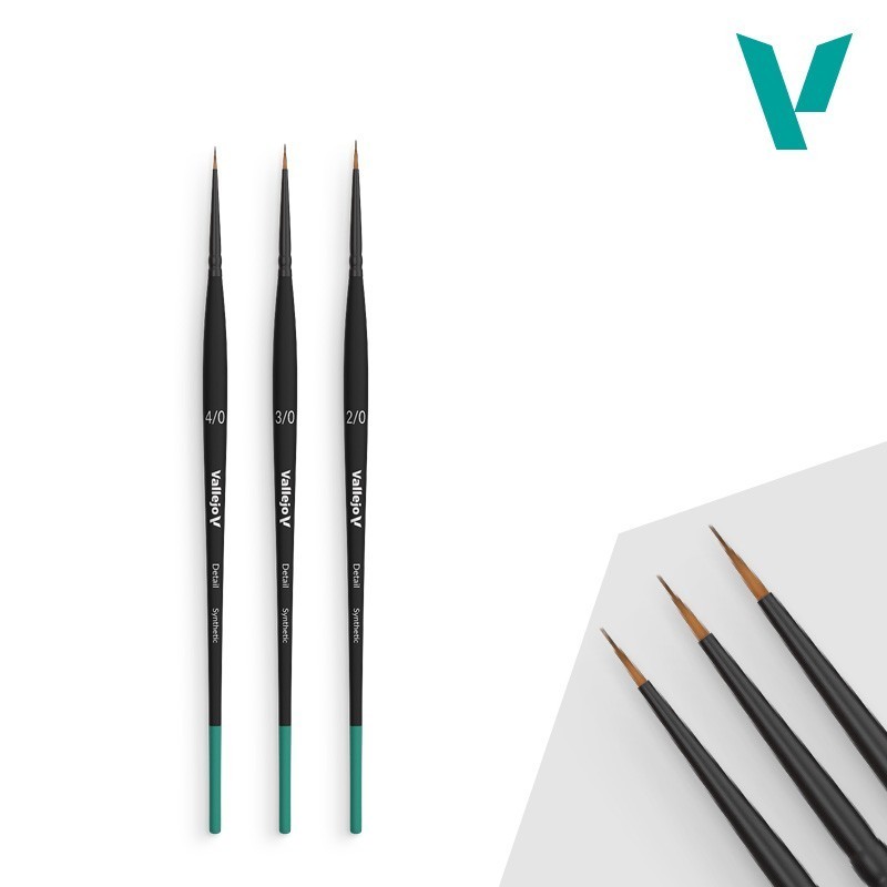 Definition Set - Setole sintetiche, misure 4/0, 3/0 & 2/0