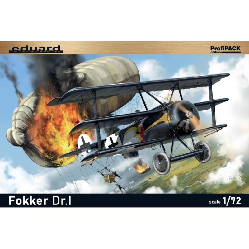 EDUARD (1/72) ProfiPACK edition kit of famous German WWI triplane fighter aircraft Fokker Dr.I