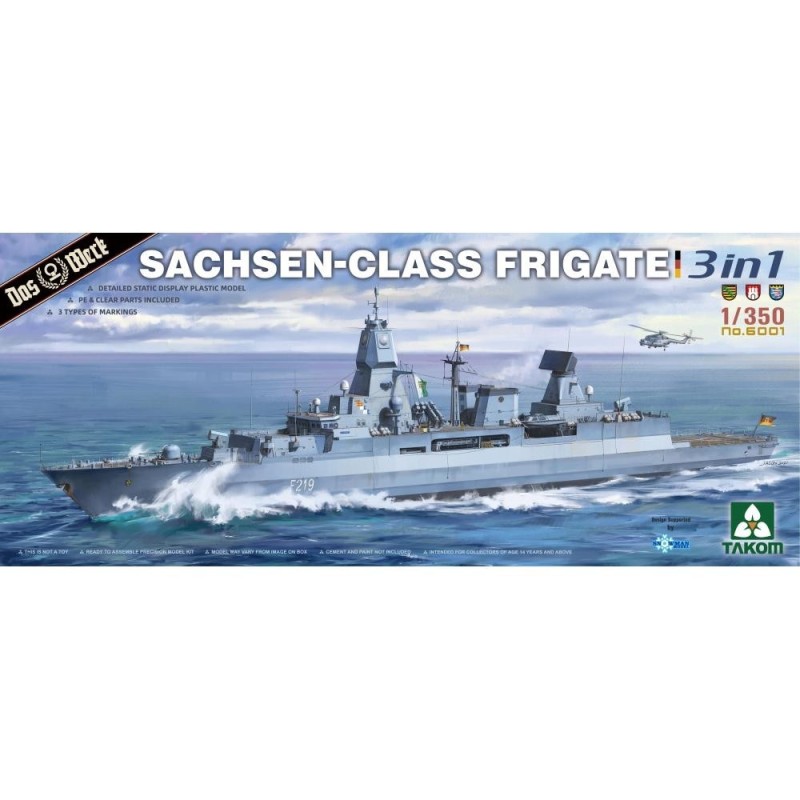 1/350 -  SACHSEN-CLASS FRIGATE 3 IN 1