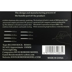 set Incisore con manico in alluminio+ 7 lame (mm.0,1 - 0,15 - 0,2 - 0,3 - 0,4 - 0,5 - 0,6)