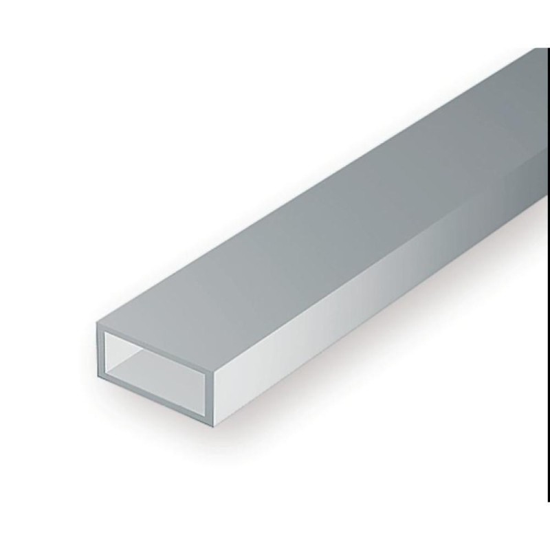 (35cm) tubi Rettangolari in Polystyrene bianco opaco mm. 6,3x9,5 (2 per confezione)