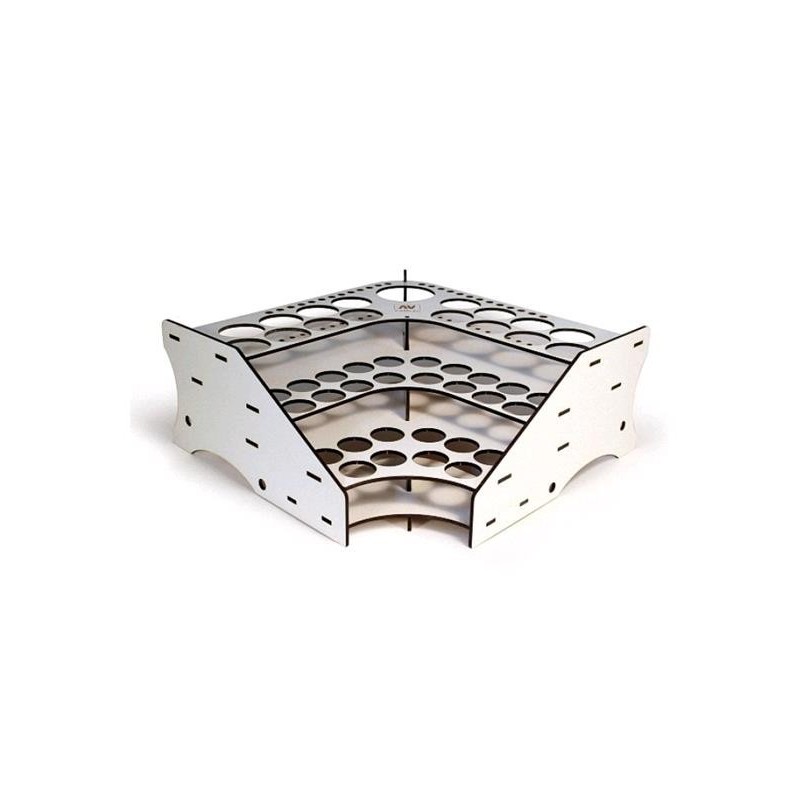 Postazione per modellismo porta colori - Modulo ad angolo cm.27x27x11
