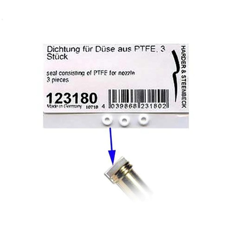 Set di 3 guarnizioni in PTFE per ugello Evolution, Evolution CRP, Infinity, Infinity CRP