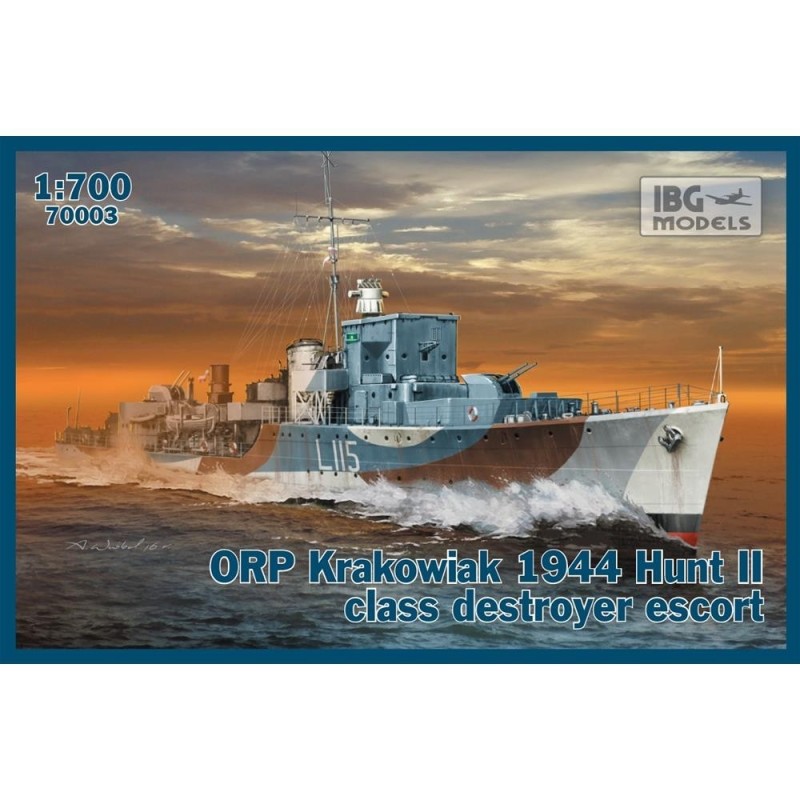 ORP Krakowiak 1944 Hunt II class destroyer escort 1/700
