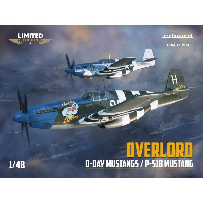 D-DAY MUSTANGS / P-51B MUSTANG DUAL COMBO, Limited edition of the kit of the famous US fighter aircraft P-51B Mustang (1/48)