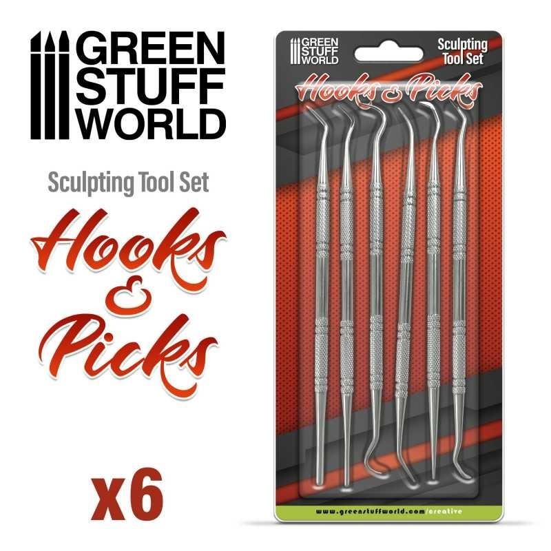 Set 6x Utensili per Modellare Ganci o Bulini (1250)