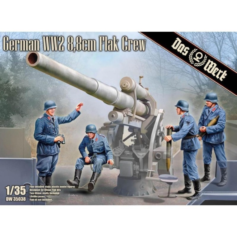 DAS WERK German WW2 8.8 cm Flak Crew (4 fig.) (1/35)