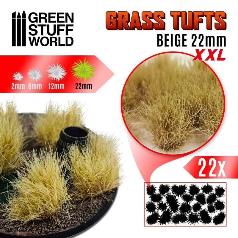 Ciuffi Erba XXL - Autoadesivi - 22mm - BEIGE (11450)